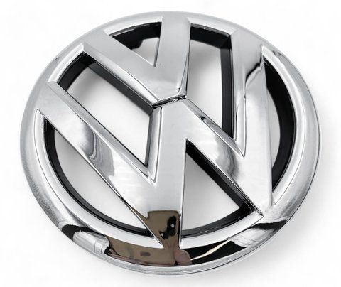 Емблема передня VolksWagen Jetta 6 2010 -2014р ХРОМ 130мм пластик OEM 5C6853601 (вр-во Завод) CH 132573 фото