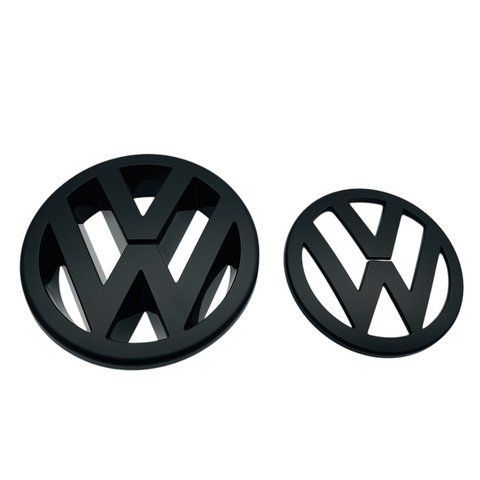 Емблема передня+задня Volkswagen Golf V (GTI) чорна матова (d=125 мм+110 мм) пластик 184050 фото