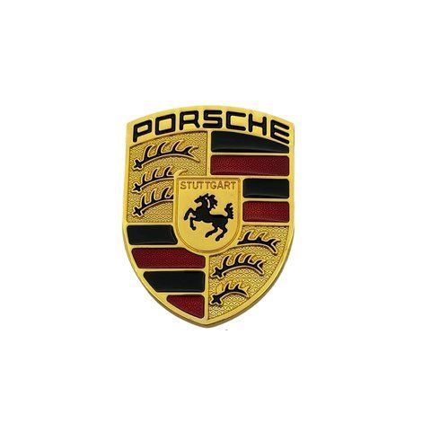 Емблема Porsche 67&times;51мм велика метал (на скотчі) 182645 фото