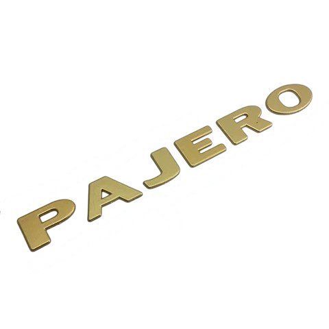 Емблема напис PAJERO для MITSUBISHI Золота 210х22мм пластик (на скотчі) 185187 фото