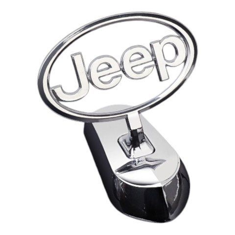 Емблема приціл Jeep (металева LUXE версія) Хром 140г (на скотчі) 182082 фото