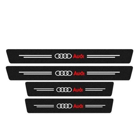 Захисні плівки на пороги AUDI карбон 4шт - 2х(60х7см) 2х(40х7см) 190033 фото