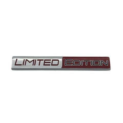 Эмблема надпись LIMITED EDITION хром+красный 103х15мм металл (на скотче) 182890 фото