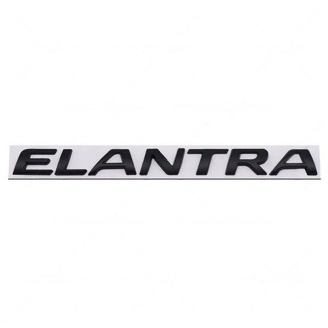 Емблема напис ELANTRA для Hyundai чорна 218х20 мм (на скотчі) 182590 фото