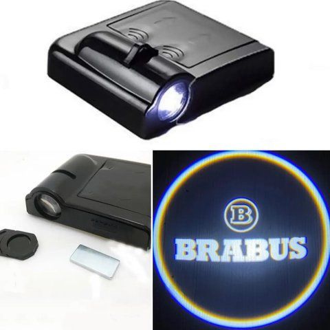 Проектор-подсветка дверей авто с логотипом BRABUS Цена за 1шт (с магнитом, на скотче) 181495 фото