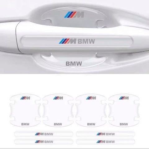 Защитные плёнки дверных ручек BMW M 8шт (4 наклейки под ручки+4 на ручки) прозрачные СИЛИКОН 181254 фото