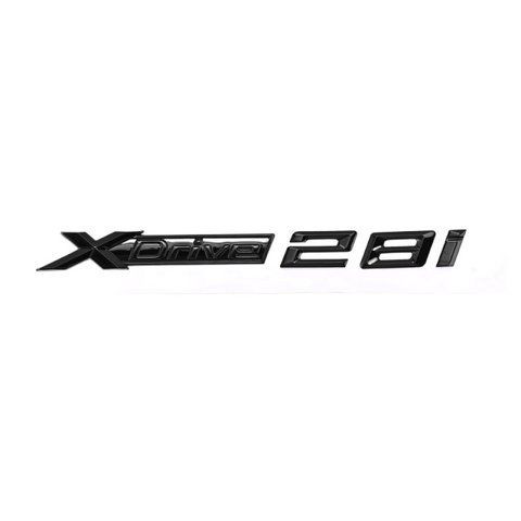 Эмблема надпись xDrive 28i для BMW черный глянец 240x21мм пластик (на скотче) 187460 фото