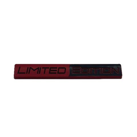 Эмблема надпись LIMITED EDITION красная+черный 103х15мм металл (на скотче) 182892 фото