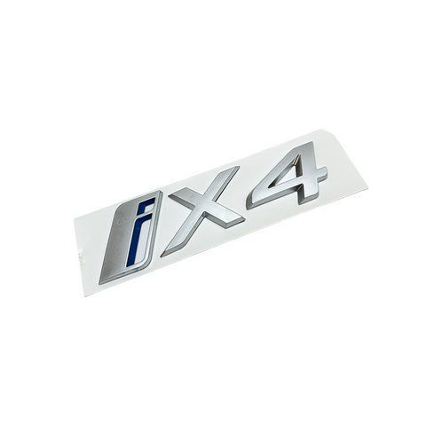 Емблема напис ix4 для BMW срібло 174х40мм пластик (на скотчі) 185833 фото