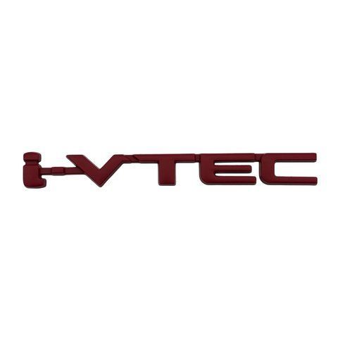 Эмблема надпись I-VTEC красная 127х14мм металл (на скотче) 182841 фото