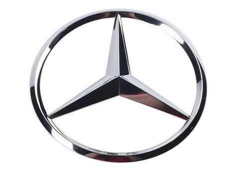 Емблема задня Mercedes-Benz W166 хром 90 мм (на 3 направляючих) OEM A1668170116 183704 фото