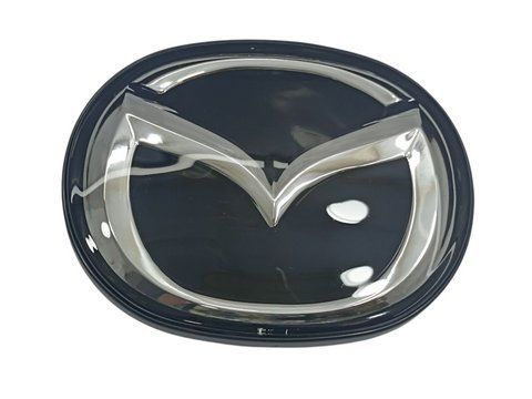Емблема решітки Mazda 3 Angkesaila (2017-2019р) чорна+хром 142х112 мм під склом (на напрямних) 184456 фото