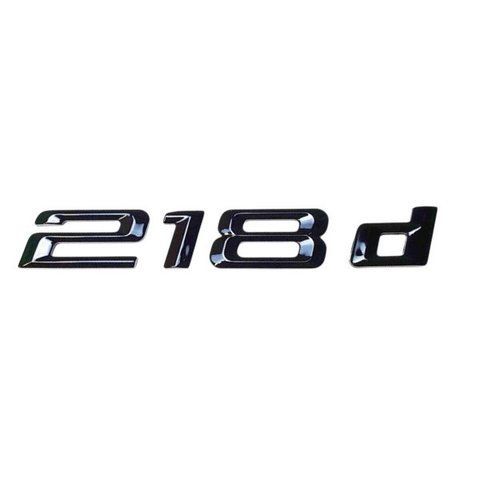 Емблема напис 218d для BMW Чорний глянець 150x22мм пластик (на скотчі) 187332 фото