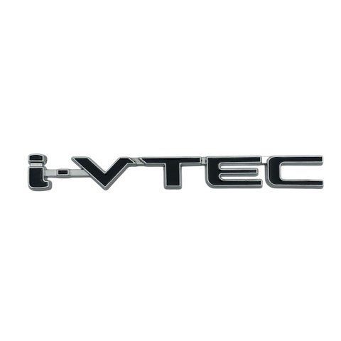 Эмблема надпись I-VTEC серебро+черный 127х14мм металл (на скотче) 182842 фото
