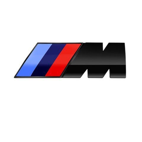 Емблема напис M для BMW чорна глянцева 70х27 мм пластик (на скотчі) 184524 фото