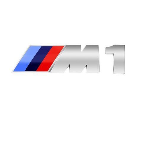 Емблема напис M1 для BMW хром 73х27 мм (емблема M) +10х27 мм (цифра) пластик (на скотчі) 184525 фото