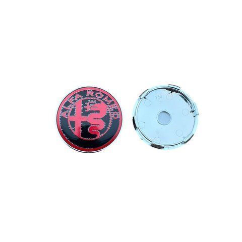 Ковпак колеса Alfa Romeo хром+чорний+червоний 60мм метал 1шт OEM 71808019 (ковпачок) 185311 фото