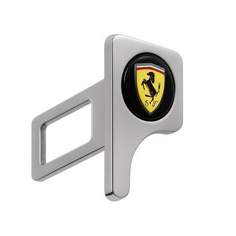 Заглушка ременя безпеки з логотипом FERRARI хром 20х40мм метал 186546-186544 фото