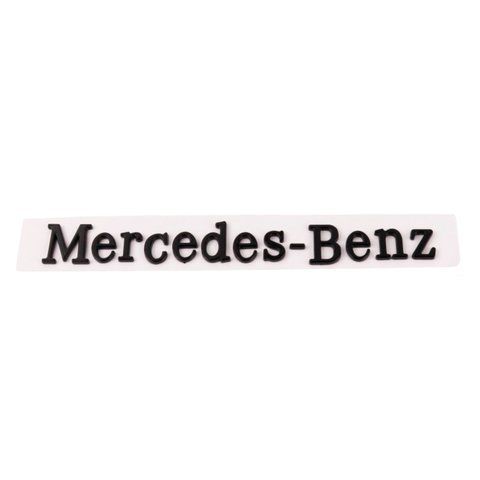 Емблема-напись Mercedes-Benz чорна глянцева 250х40 мм пластик (на скотчі) 184036 фото