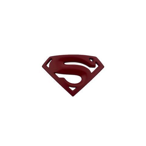 Емблема Superman червона 50х35 мм метал (на скотчі) 183967 фото