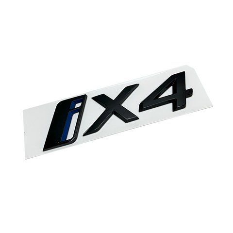 Емблема напис ix4 для BMW чорна глянцева 204х45мм пластик (на скотчі) 185838 фото
