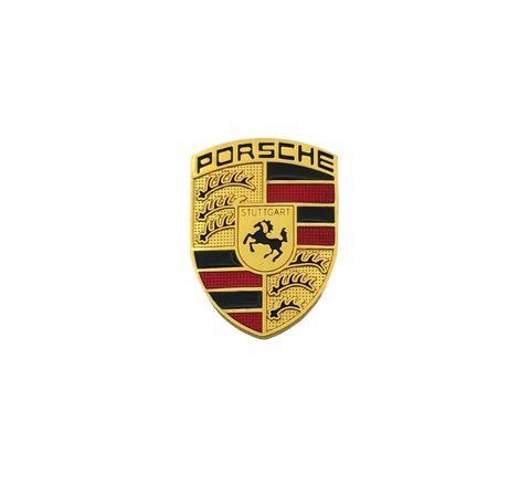 Емблема Porsche 38&times;27мм маленька метал (на скотчі) 182646 фото