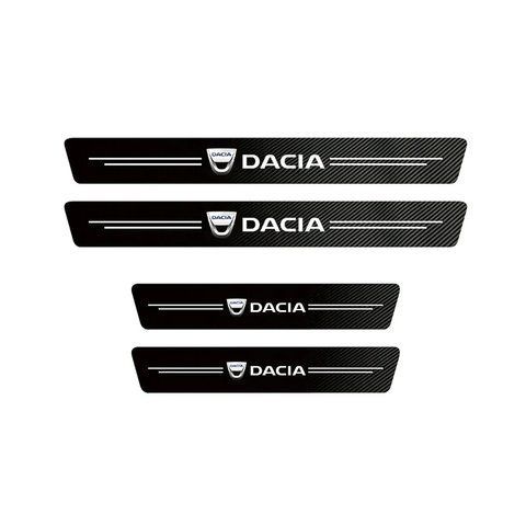Защитные плёнки на пороги Dacia карбон 4шт - 2х(60х7см) 2х(40х7см) 187829 фото