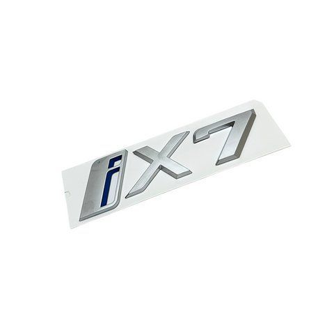 Емблема напис ix7 для BMW срібло 174х40мм пластик (на скотчі) 185839 фото