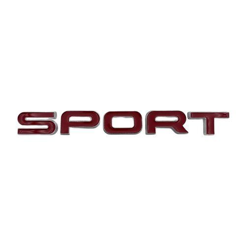 Эмблема SPORT красная+серебро 160х18мм металл (на скотче) 182846 фото