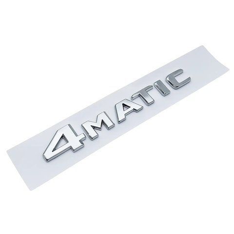 Емблема-напись 4MATIC для Mercedes-Benz хром 145х23 мм пластик (на скотчі) 184039 фото