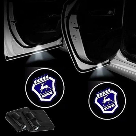 Проектор- підсвітка дверей авто з логотипом GAZ Ціна за 1шт (з магнітом, на скотчі) 181505 фото
