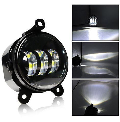Фара LED противотуманная ВАЗ 2170 - 2173, ГАЗЕЛЬ, Jeep 3.5 дюйма 30W 117х92х79мм без кольца 1шт 182389 фото