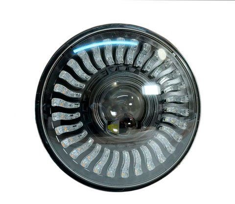 Фара LED ВАЗ 2101, 2121, ГАЗ, УАЗ, иномарки, мото 7 дюймов 60W 175х175х80мм ближний и дальний свет 1шт 182390 фото
