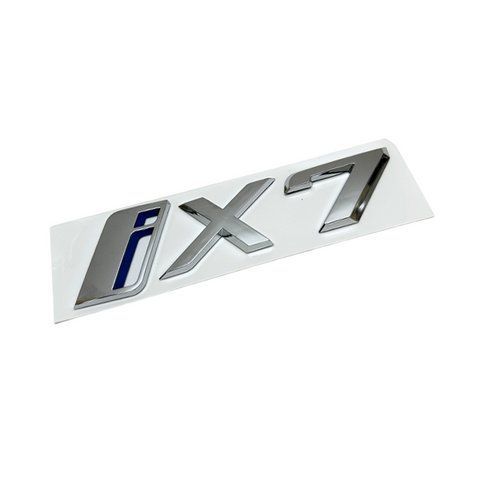 Емблема напис ix7 для BMW хром 204х45мм пластик (на скотчі) 185843 фото