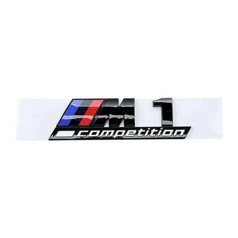 Емблема напис M1 competition для BMW чорна глянцева пластик (на скотчі) 184572 фото