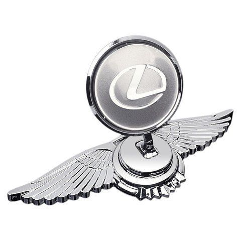Емблема приціл Lexus орлині крила (металева LUXE версія) Хром 150г (на скотчі) 182036 фото