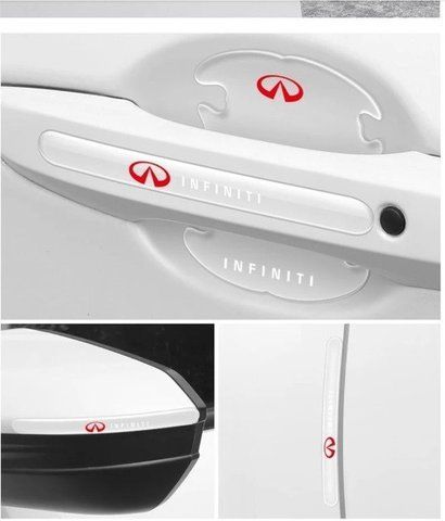 Захисні плівки дверних ручок INFINITI 8шт (4 наклейки під ручки+4 на ручки) прозорі СИЛІКОН 181260 фото