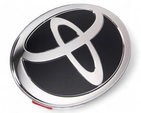 Эмблема (под стеклом) TOYOTA Черная 150х102 мм (на скотче) 181233 фото