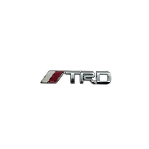 Эмблема надпись TRD для Toyota хром 95х18мм металл (на скотче) 182850 фото