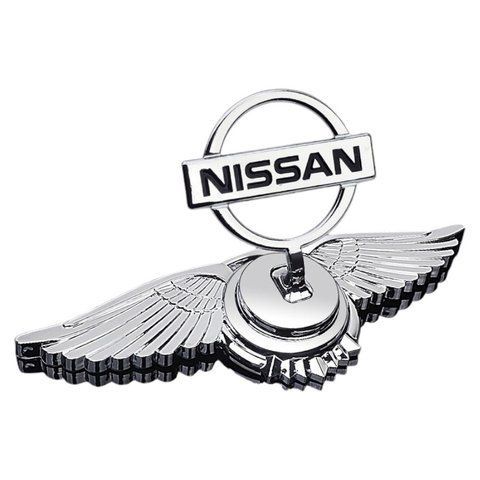 Емблема приціл Nissan орлині крила (металева LUXE версія) Хром 150г (на скотчі) 182037 фото