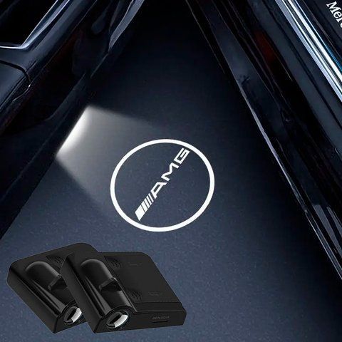 Проектор-подсветка дверей авто с логотипом AMG Цена за 1шт (с магнитом, на скотче) 181458 фото