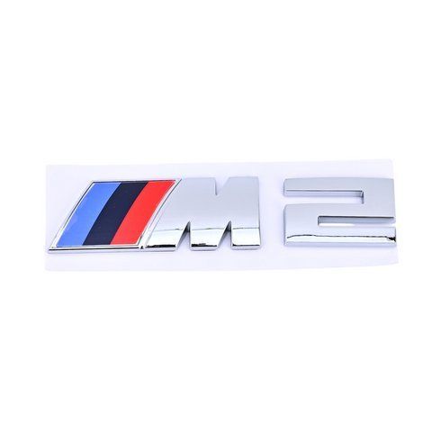 Емблема напис M2 для BMW хром 73х27 мм (емблема M)+30х27 мм (цифра) пластик (на скотчі) 184573 фото
