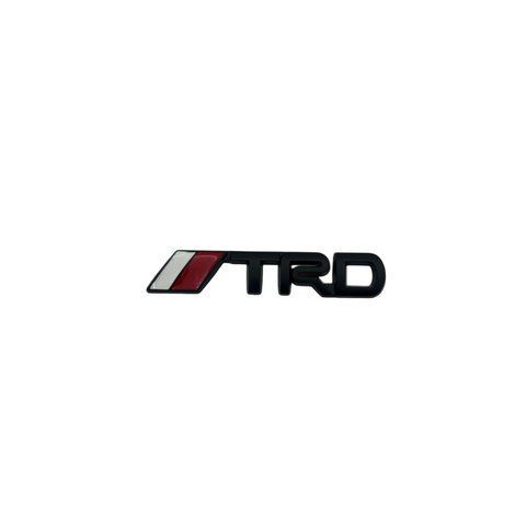 Эмблема надпись TRD для Toyota черная 95х18мм металл (на скотче) 182851 фото