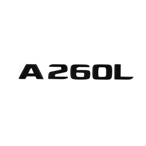 Емблема напис A260L для Mercedes-Benz A-Class чорна глянцева 180х23 мм пластик (на скотчі) 184333 фото