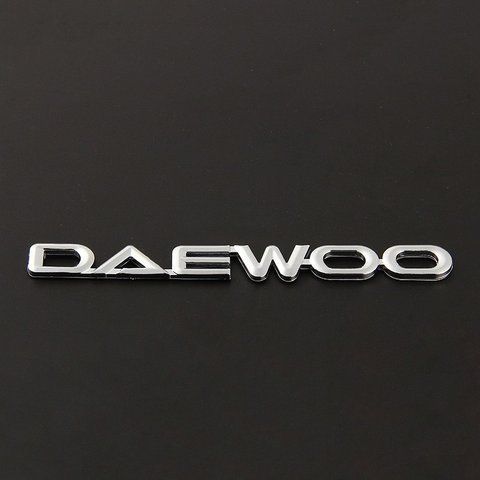Эмблема надпись DAEWOO хром 175х12мм пластик (на скотче) 181897 фото