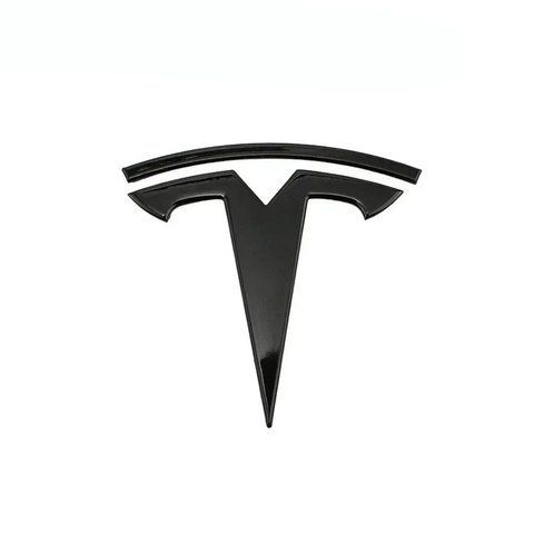 Эмблема задняя TESLA Y ЧЕРНАЯ глянец 87мм металл (на скотче) 182394 фото