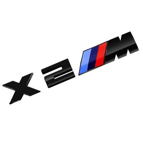 Емблема напис X2M для BMW чорна глянцева 150х27 мм пластик (на скотчі) 184534 фото