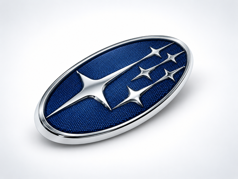 Эмблема передняя Subaru 140х72мм синяя (скотч + 4 защёлки) пластик 93013AJ000 194394 фото