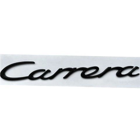 Емблема напис Carrera для Porsche 170х22мм чорна МАТОВА пластик (на скотчі) 183007 фото