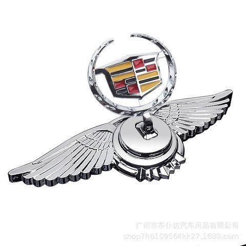 Емблема приціл Cadillac орлині крила (металева LUXE версія) Хром 150г (на скотчі) 182042 фото